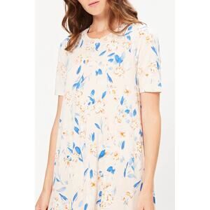 BcbGeneration Cream Floral Short Sleeve Shift Dress Size S Small NWT